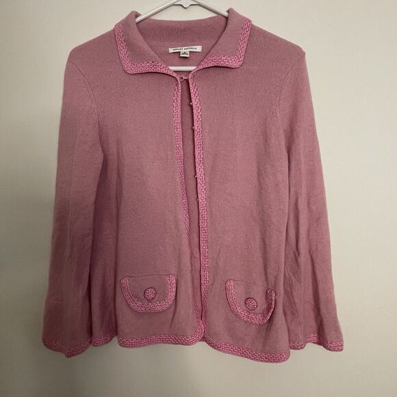 Vintage 90s BANANA REPUBLIC Cardigan Sweater Sz S Feminine Preppy Twee Coquette - Picture 1 of 14